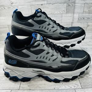 Skechers Arch Fit Shoes Mens Size 13 Gray Black Trail Walking Sneakers